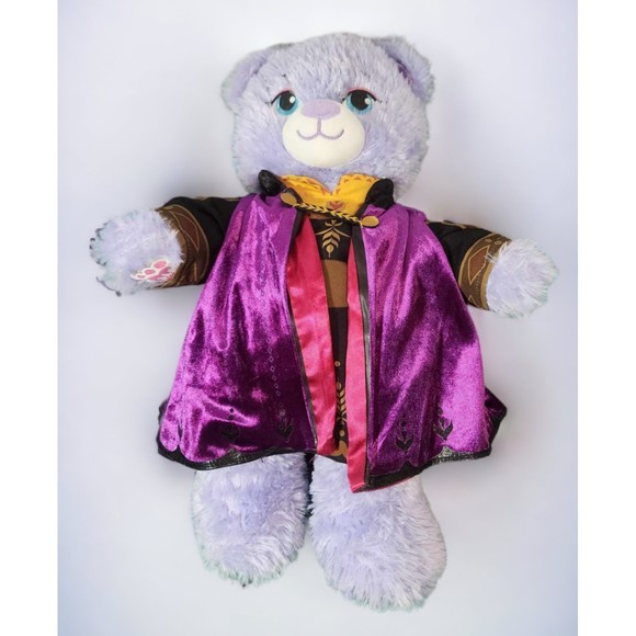 Disney Frozen II Build A Bear Workshop 17" Purple Stuffed Bear Plush Queen Anna - Picture 5 of 7